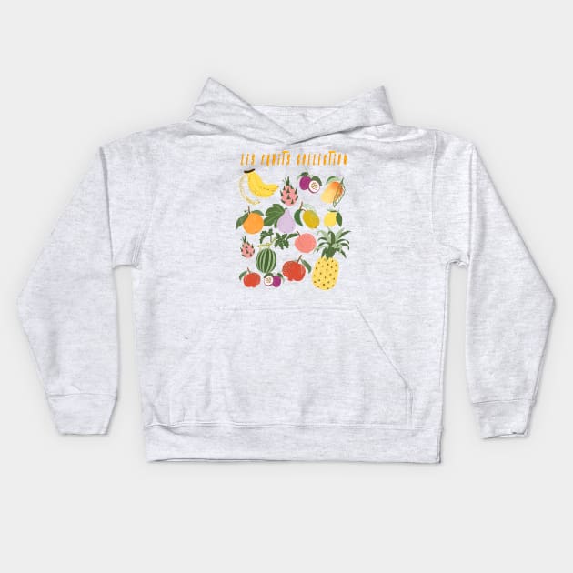 cute graphic fruit design for fruit lovers Kids Hoodie by thecolddots